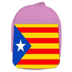 MOCHILA ROSA CATALUÑA BANDERA EMBLEMA LOGO escolar personalizado picnic excursión deporte