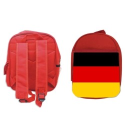 MOCHILA ROJA ALEMANIA BANDERA NACIONAL escolar personalizado