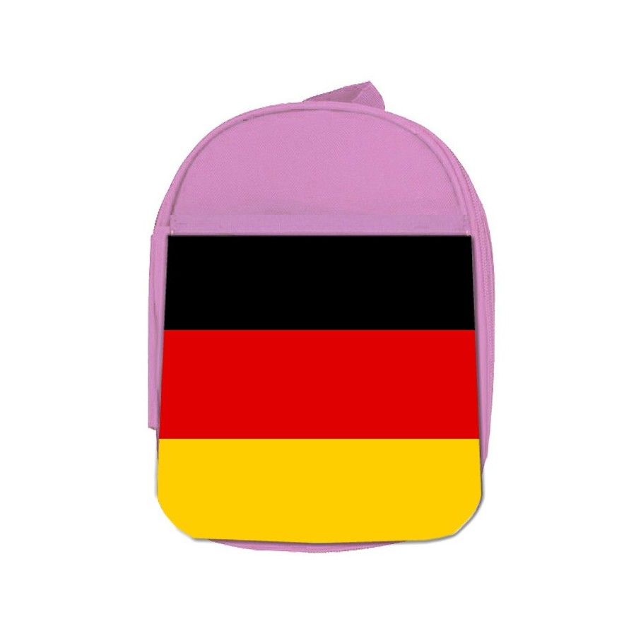 MOCHILA ROSA ALEMANIA BANDERA NACIONAL escolar personalizado picnic excursión deporte