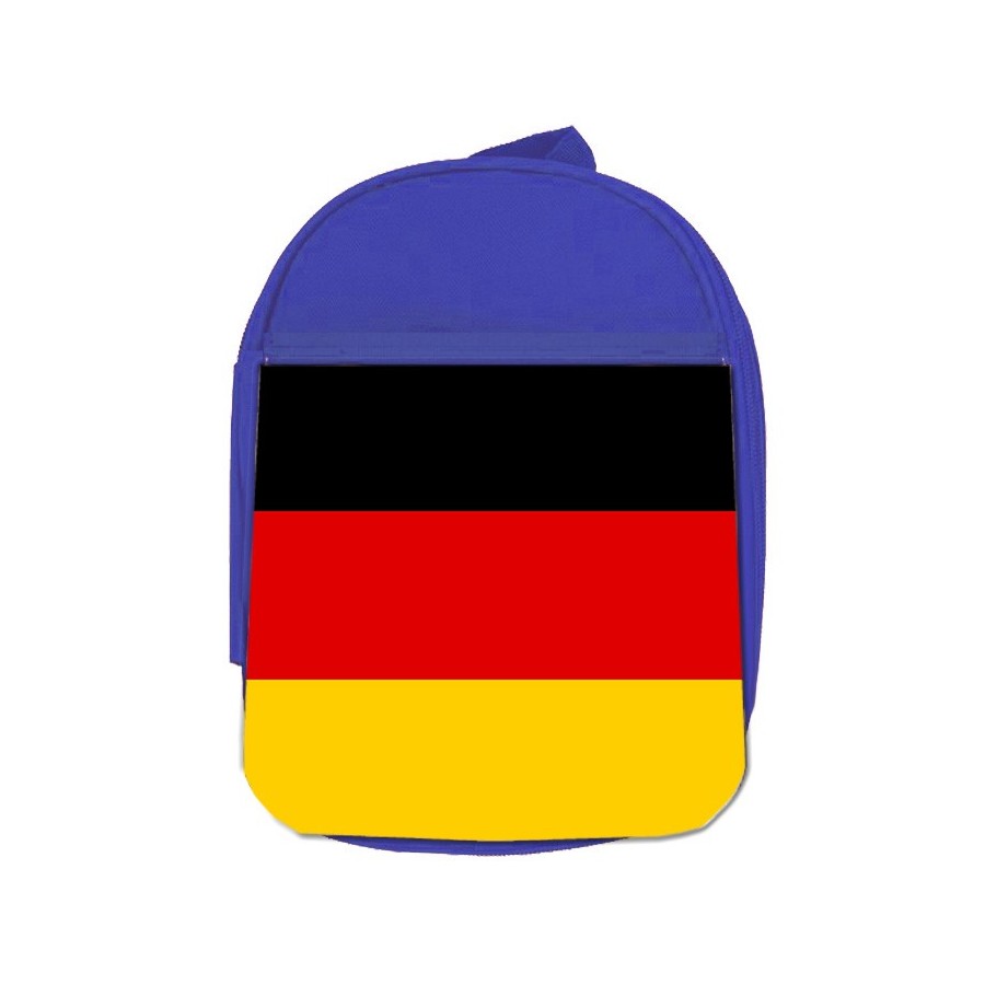 MOCHILA AZUL ALEMANIA BANDERA NACIONAL escolar personalizado picnic excursión deporte