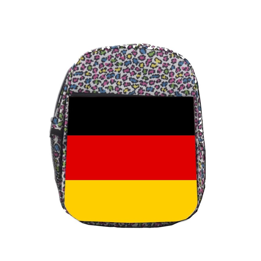 MOCHILA LUNARES ESTAMPADO ALEMANIA BANDERA NACIONAL escolar personalizado picnic excursión deporte