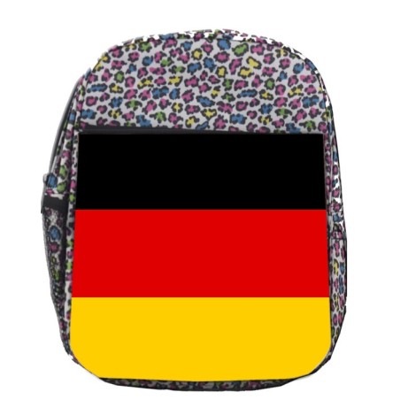 MOCHILA LUNARES ESTAMPADO ALEMANIA BANDERA NACIONAL escolar personalizado picnic excursión deporte