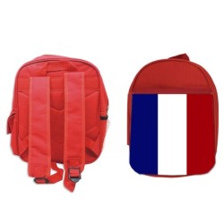 MOCHILA ROJA BANDERA DE FRANCIA LIBERTAD escolar personalizado