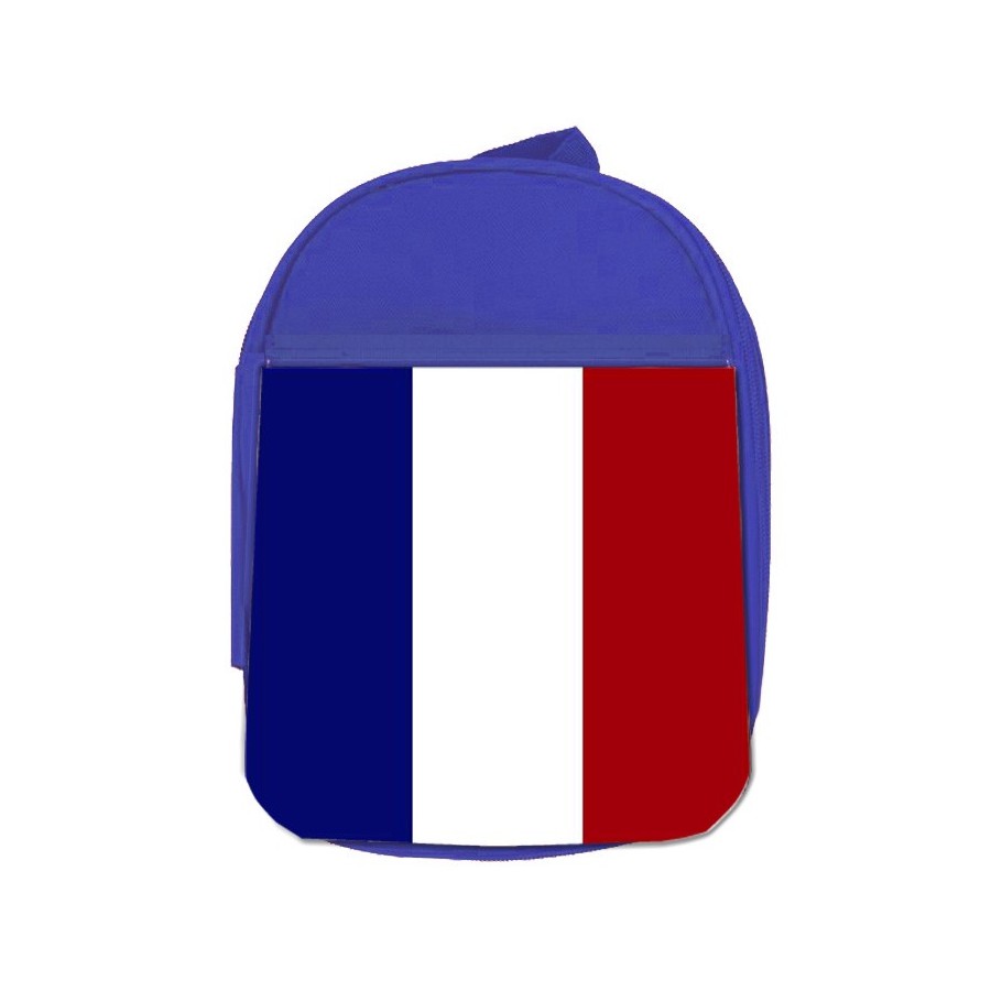 MOCHILA AZUL BANDERA DE FRANCIA LIBERTAD escolar personalizado picnic excursión deporte