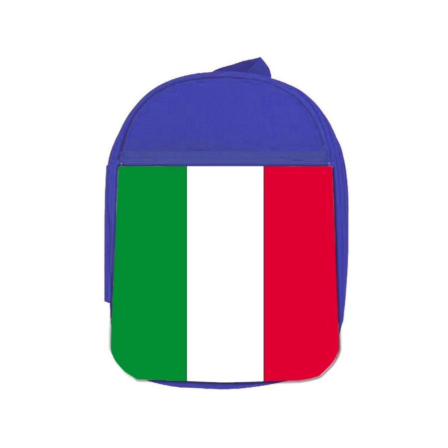 MOCHILA AZUL BANDERA DE ITALIA ROMA escolar personalizado picnic excursión deporte