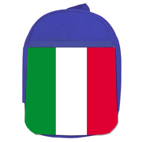 MOCHILA AZUL BANDERA DE ITALIA ROMA escolar personalizado picnic excursión deporte