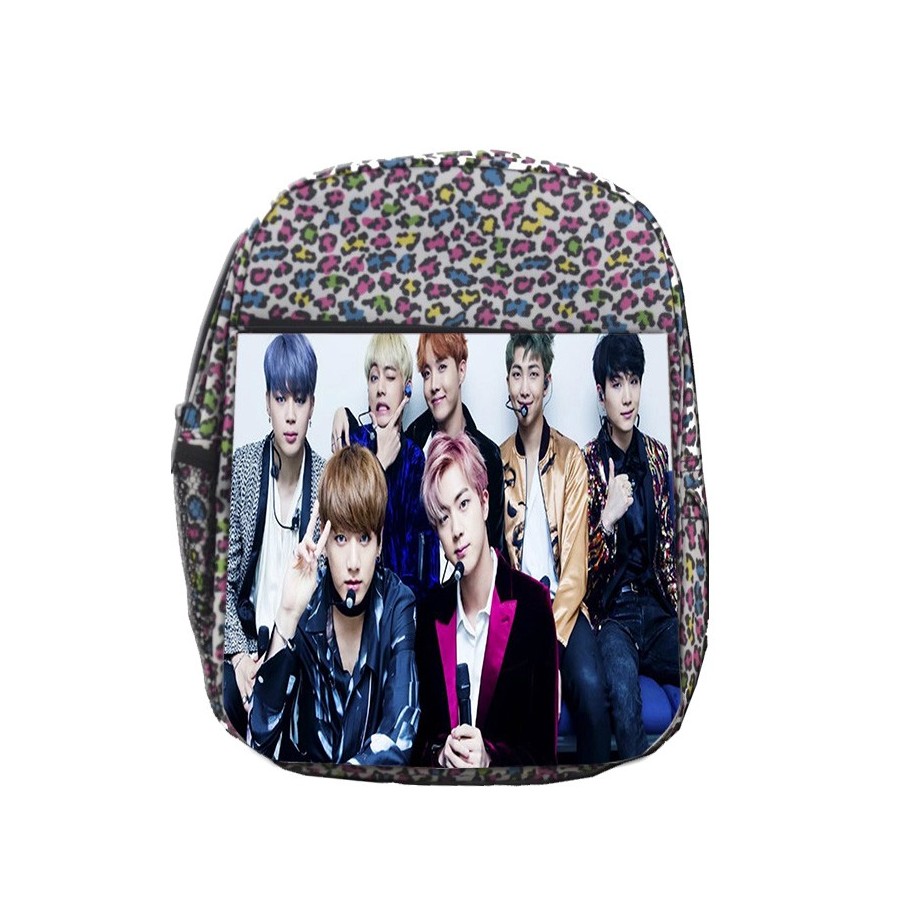 MOCHILA LUNARES ESTAMPADO BTS BOY WITH LUV KPOP IDOL MNET escolar personalizado picnic excursión deporte