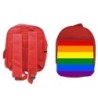 MOCHILA ROJA BANDERA DIA ORGULLO GAY escolar personalizado