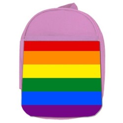 MOCHILA ROSA BANDERA DIA ORGULLO GAY escolar personalizado picnic excursión deporte