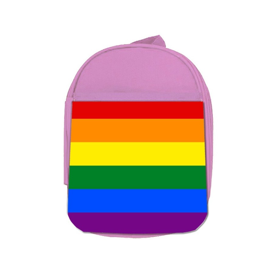 MOCHILA ROSA BANDERA DIA ORGULLO GAY escolar personalizado picnic excursión deporte