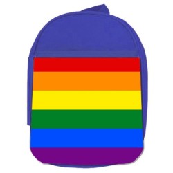 MOCHILA AZUL BANDERA DIA ORGULLO GAY escolar personalizado picnic excursión deporte