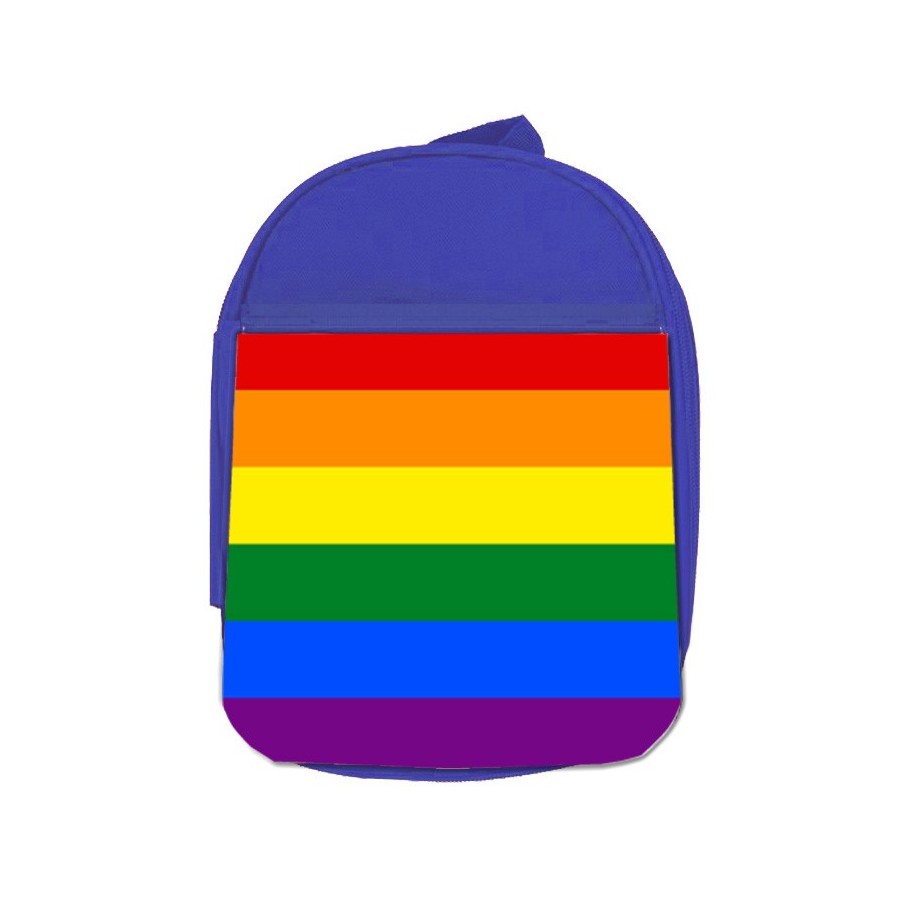 MOCHILA AZUL BANDERA DIA ORGULLO GAY escolar personalizado picnic excursión deporte