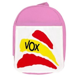 MOCHILA ROSA BANDERA ESPAÑA PARTIDO VOX escolar personalizado picnic excursión deporte