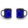 TAZA COMPLETAMENTE NEGRA BANDERA UNION EUROPEA personalizada