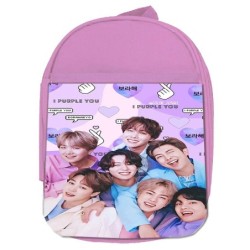 MOCHILA ROSA BTS grupo...