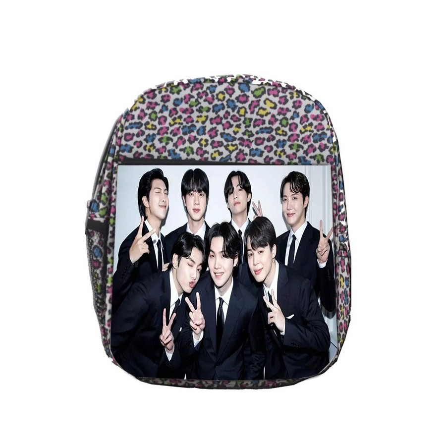 MOCHILA LUNARES ESTAMPADO BTS grupo gala fan meeting japon cantantes escolar personalizado picnic excursión deporte