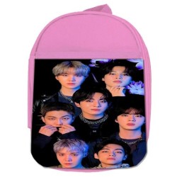 MOCHILA ROSA BTS music bank...