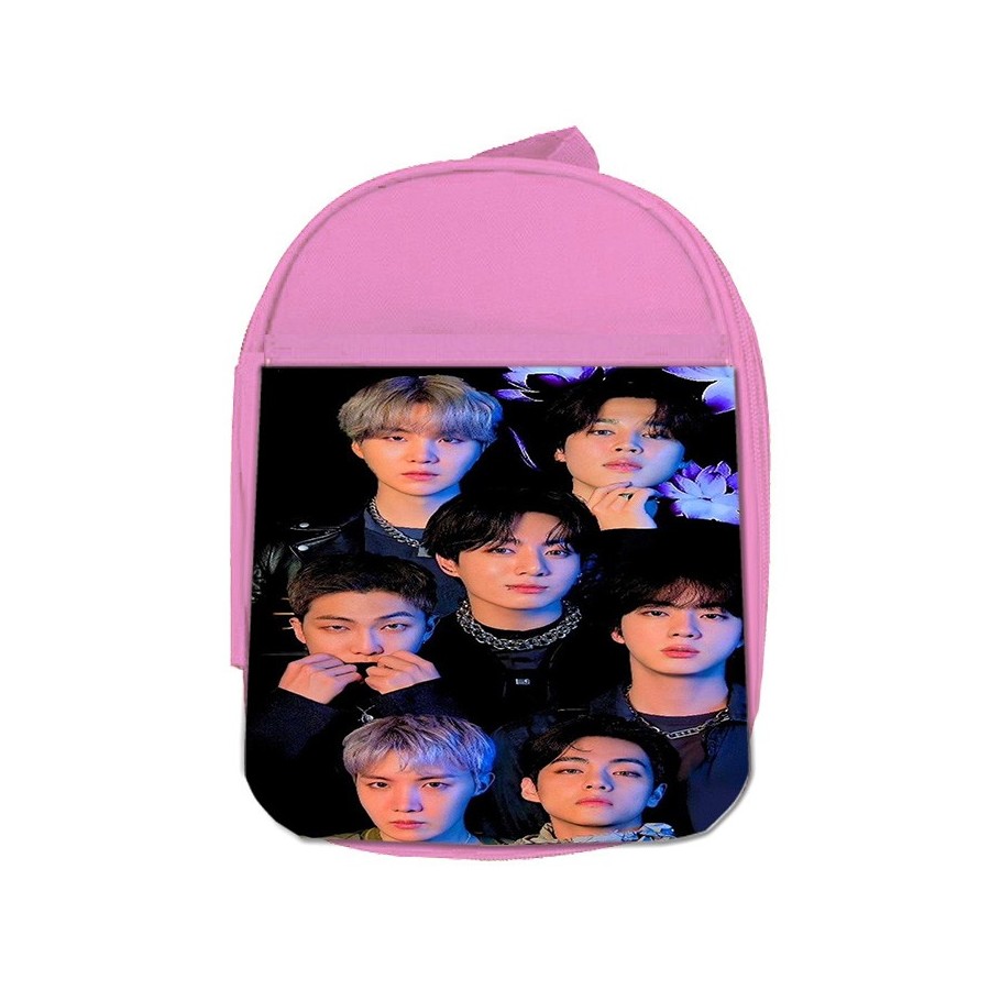 MOCHILA ROSA BTS music bank world tour KCON gira mundial escolar personalizado picnic excursión deporte