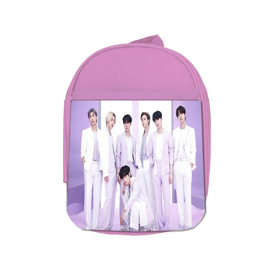 MOCHILA ROSA Run BTS Born singer no more dream N.O escolar personalizado picnic excursión deporte