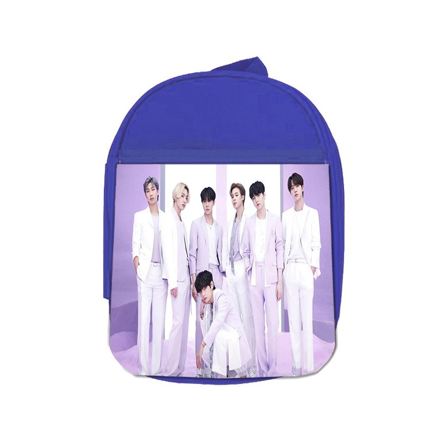 MOCHILA AZUL Run BTS Born singer no more dream N.O escolar personalizado picnic excursión deporte