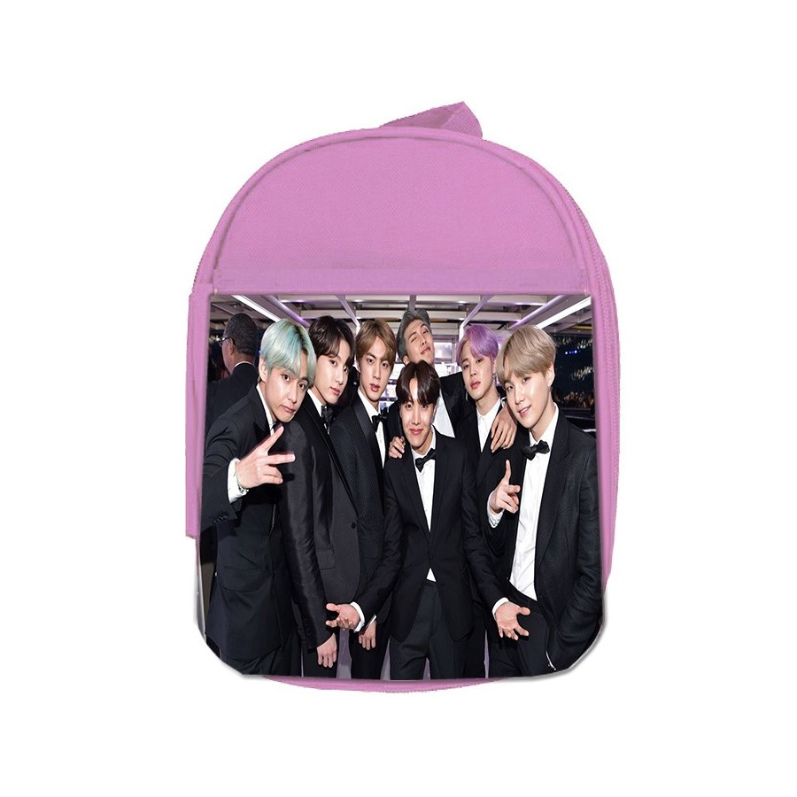 MOCHILA ROSA BTS GALA MAP OF THE SOUL KPOP escolar personalizado picnic excursión deporte