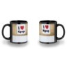 TAZA COMPLETAMENTE NEGRA I LOVE KPOP KOREA MUSIC personalizada