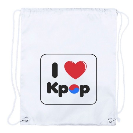 MOCHILA DE CUERDAS (SELECCIONE CANTIDAD) I LOVE KPOP KOREA MUSIC playa piscina excursion