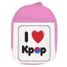 MOCHILA ROSA I LOVE KPOP KOREA MUSIC escolar personalizado picnic excursión deporte