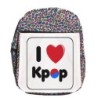 MOCHILA LUNARES ESTAMPADO I LOVE KPOP KOREA MUSIC escolar personalizado picnic excursión deporte