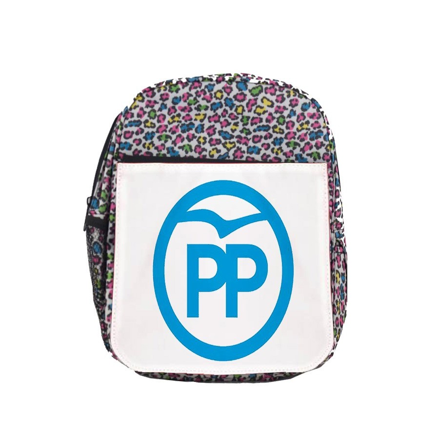 MOCHILA LUNARES ESTAMPADO LOGO PARTIDO POPULAR POLITICA DERECHA escolar personalizado picnic excursión deporte