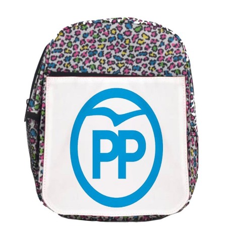 MOCHILA LUNARES ESTAMPADO LOGO PARTIDO POPULAR POLITICA DERECHA escolar personalizado picnic excursión deporte