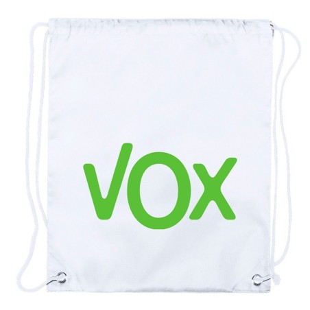 MOCHILA DE CUERDAS (SELECCIONE CANTIDAD) LOGO PARTIDO VOX DERECHA POLITICA playa piscina excursion