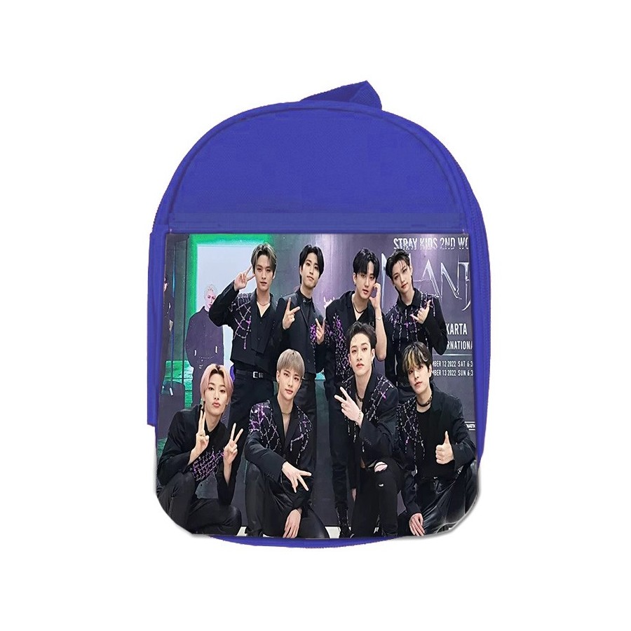 MOCHILA AZUL Stray kids Love Untold rock hip-hop deep end escolar personalizado picnic excursión deporte