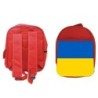 MOCHILA ROJA bandera de Ucrania unidad patria paz escolar personalizado