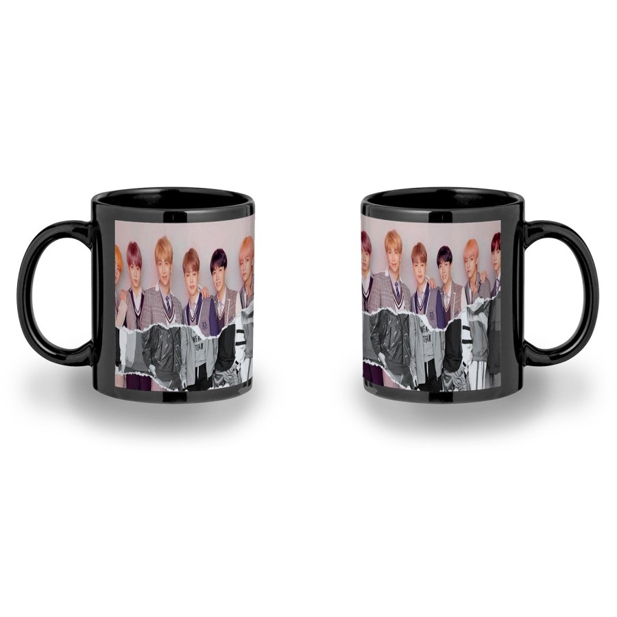 TAZA COLOR RECUADRO FAKE LOVE KOREA BTS CHICOS color mug jarra cerveza te infusión