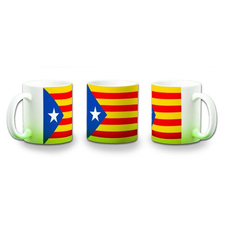 TAZA CON DEGRADADO CATALUÑA BANDERA EMBLEMA LOGO color personalizada