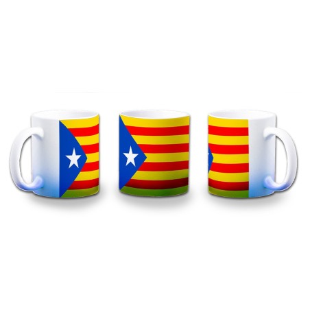 TAZA CON DEGRADADO CATALUÑA BANDERA EMBLEMA LOGO color personalizada