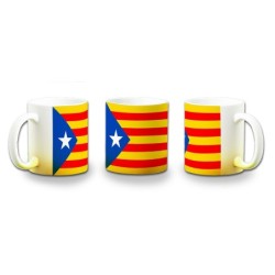 TAZA CON DEGRADADO CATALUÑA BANDERA EMBLEMA LOGO color personalizada