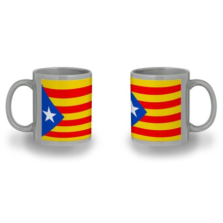 TAZA COLOR RECUADRO CATALUÑA BANDERA EMBLEMA LOGO color mug jarra cerveza te infusión