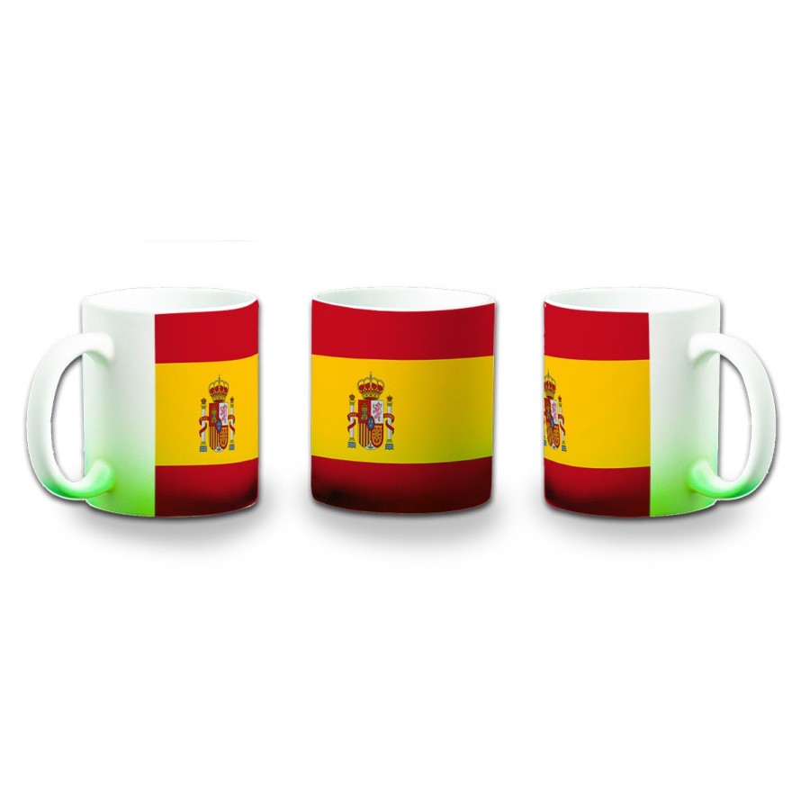 TAZA CON DEGRADADO BANDERA ESPAÑA PAIS CONSTITUCION color personalizada