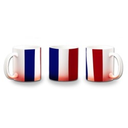 TAZA CON DEGRADADO BANDERA DE FRANCIA LIBERTAD color personalizada