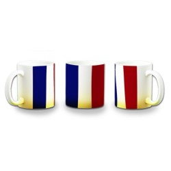 TAZA CON DEGRADADO BANDERA DE FRANCIA LIBERTAD color personalizada