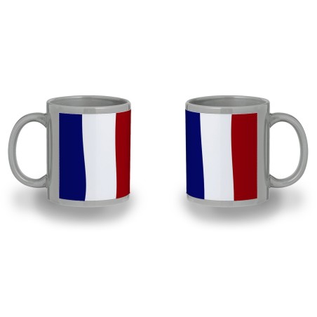 TAZA COLOR RECUADRO BANDERA DE FRANCIA LIBERTAD color mug jarra cerveza te infusión