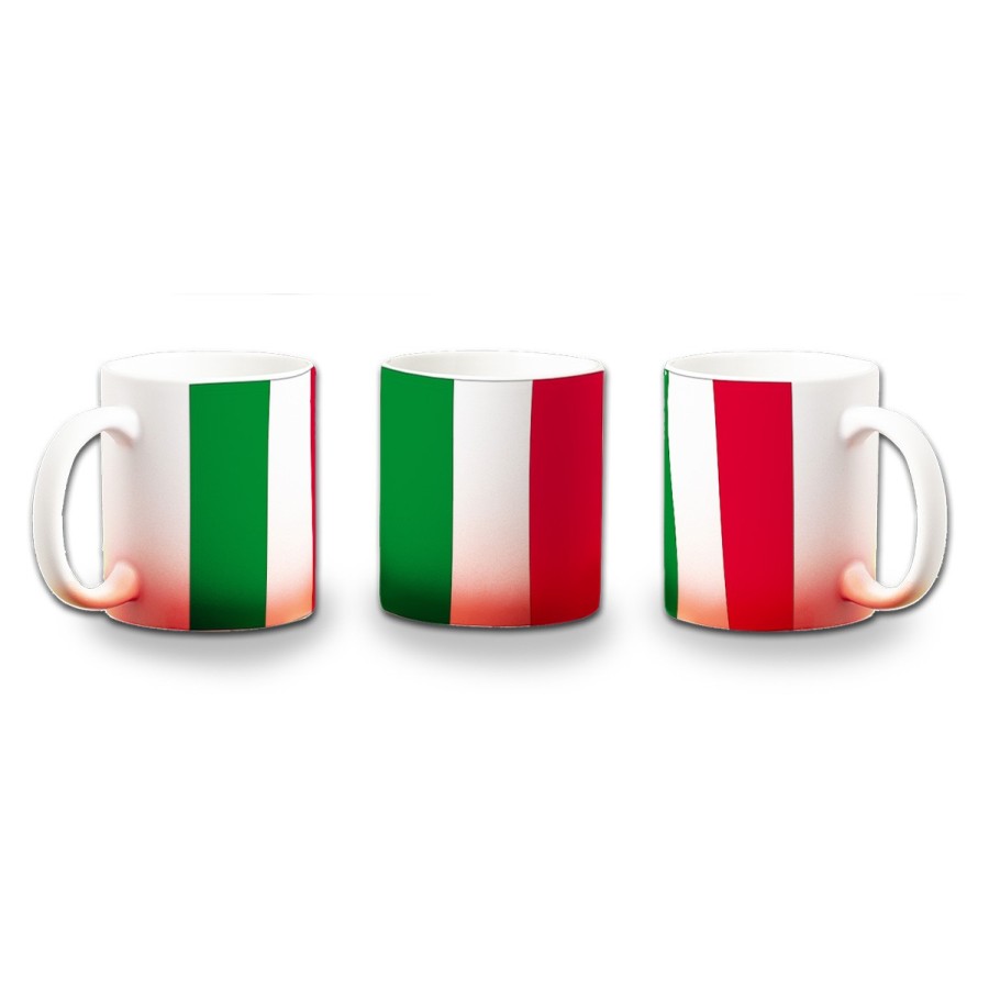 TAZA CON DEGRADADO BANDERA DE ITALIA ROMA color personalizada