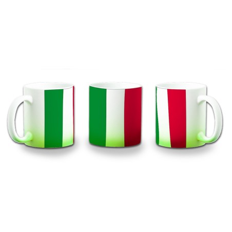 TAZA CON DEGRADADO BANDERA DE ITALIA ROMA color personalizada