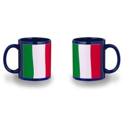 TAZA COLOR RECUADRO BANDERA DE ITALIA ROMA color mug jarra cerveza te infusión