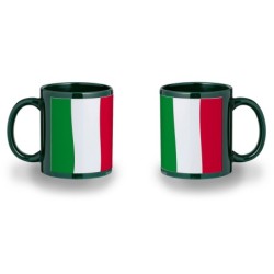 TAZA COLOR RECUADRO BANDERA DE ITALIA ROMA color mug jarra cerveza te infusión