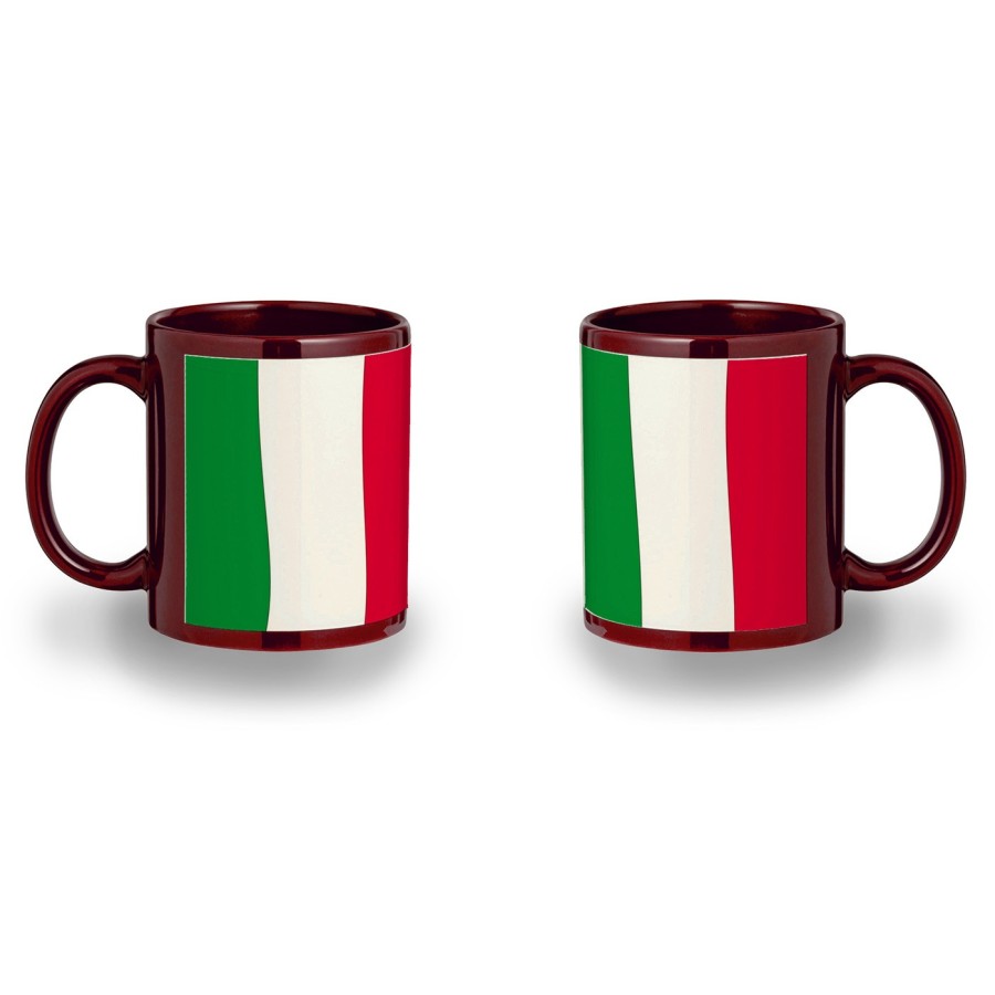 TAZA COLOR RECUADRO BANDERA DE ITALIA ROMA color mug jarra cerveza te infusión