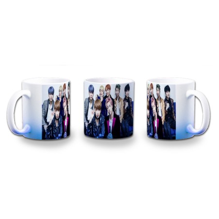 TAZA CON DEGRADADO BTS BOY WITH LUV KPOP IDOL MNET color personalizada