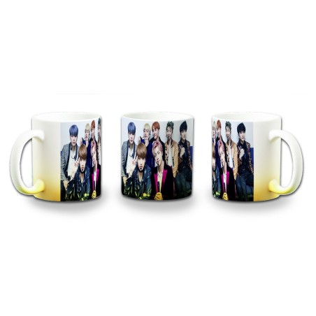 TAZA CON DEGRADADO BTS BOY WITH LUV KPOP IDOL MNET color personalizada